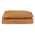 Cotbed Organic Cotton Bedding Set - Window Pane, Pecan - Avery Row