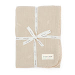 Embroidered Muslin blanket - Grasslands, Milky White - Avery Row