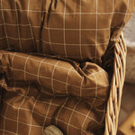 Cotbed Organic Cotton Bedding Set - Window Pane, Pecan - Avery Row