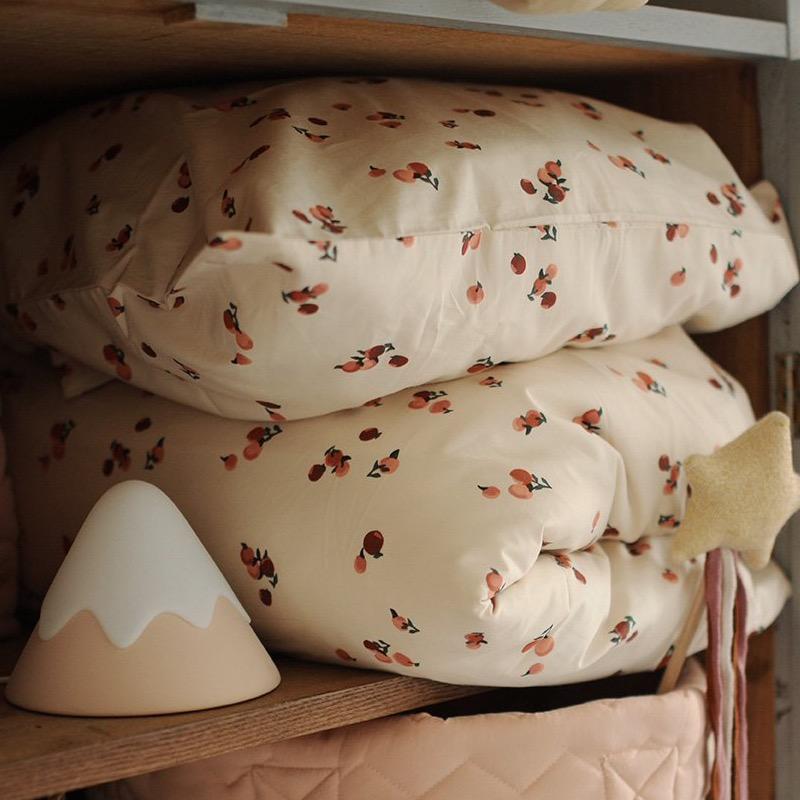 Single Organic Cotton Bedding Set - Peaches - Avery Row