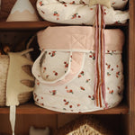 Large Quilted Storage Basket - Peaches - Avery Row