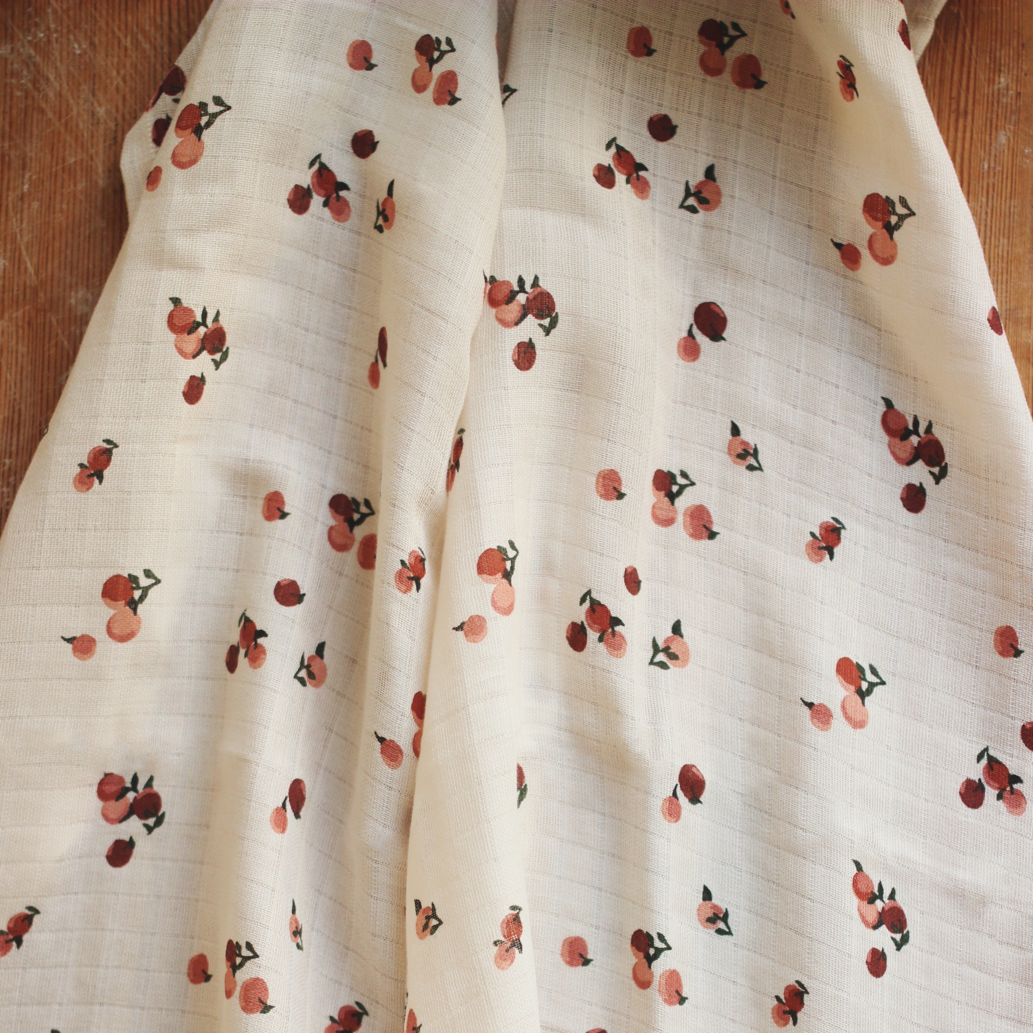 Organic Baby Muslin Swaddle - Peaches - Avery Row