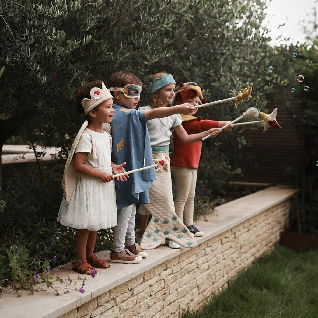 kids dressed-up playing together