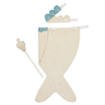 3 piece set mermaid dress up set back view